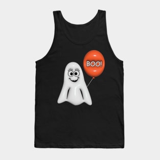 Girl Ghost with Orange Balloon Tank Top